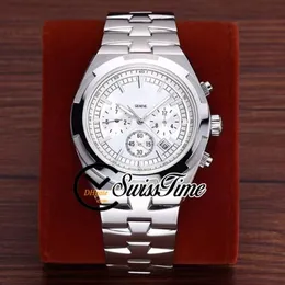 New Overseas 5500V 110A-B075 quadrante bianco A2813 orologio automatico da uomo SS bracciale in acciaio STVC senza cronografo STVC orologi Swiss2845