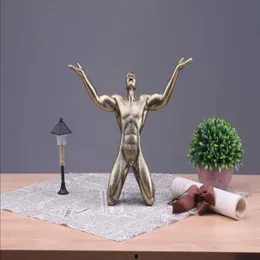 Persone astratte modellano la scultura moderna, l'ornamento della statua, l'artigianato per le decorazioni domestiche HD22189R