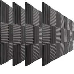 72 Pack Acoustic Foam Wedge Soundproof Home Theater Recording Studio Akustisk behandling Ljud absorptionsvampar Väggpaneler 1338K