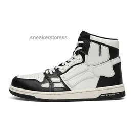 Lederschuh-Sneaker Skel Herrenschuhe Designer Amirshoe Bone Chunky High Top Vielseitig Herren Damen Klein Weiß Mode Skateboarding Original Splice YE23