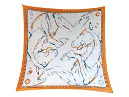 2024 Top Designer H Womens Silk Scarf Jumping Ma Rou Soft Lightweight Twill Silk Fashionable Luxury Scarf Available All Year Round Orange Border Scarf Scarves Gloves