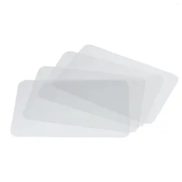 Tapetes de mesa multiuso de plástico transparente, conjunto de 4 folhas limpáveis, protetor de 18x12 polegadas para casa e sala de cozinha