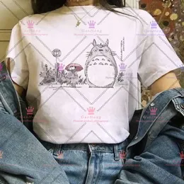 Acne studio Totoro Studio Ghibli Harajuku Kawaii T Shirt Mulheres Ullzang Miyazaki Hayao Camiseta Engraçada Dos Desenhos Animados Camiseta Bonito Anime Top Tee Fe 247