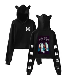 Marcus ve Martinus Kadın Hoodie Uzun Kollu Külot Üstler Kısa Jumper Sweatshirt Kızlar Günlük Kapşonlu Üst Hip Hop Giyim 8988791