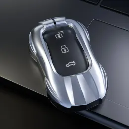 Lixiang L9 L8 Pro L7 2019-2023 아연 합금 기질 실버 자동차 키 케이스 키리스 커버 키 쉘 자동차 액세서리