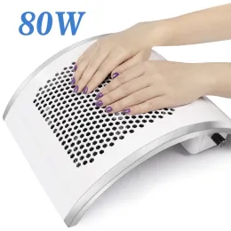 Kits 80w High Power Vacuum Cleaner Manicure Hine Strong Suction Powerful Fan Low Noise with Dust Bags Salon Use Nail Art Equipment