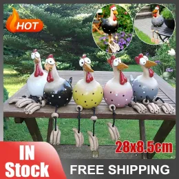 Sculptures Bigeyed Chicken Classic Figurine Garden Supplies Long Feet Decor Statue Craft Handicraft Perfect Gifts for Outdoor Indoor Yard