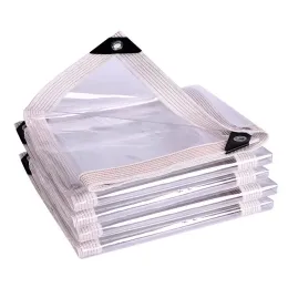 Nets 0.35mm PVC Tarpaulin Şeffaf Su Geçirmez Kumaş Bahçe Etli Bitkiler Kapak Otomobil Kamyonu Rian geçirmez Evcil Hayvanlar Ev Rüzgar Taşınması