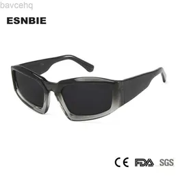 Trendige abgewinkelte Rahmen Acetat sportliche Sonnenbrille Männer polarisierte Radfahren Fahrbrille UV400 Punk Goggle Shades Gafas De Sol ldd240313