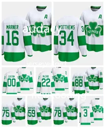 Nowy przylot Auston Matthews 2024 St. Pats Patricks Day Hockey Jersey Maple Leafs Tyler Bertuzzi Marner Max Domi John Tavares Toronto Ryan Reaves John Klingberg