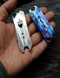 EDC TITANER TC4 Titanium Ti Универсальный Нож Резак Брелок Открытый Многофункциональный Фонарик Зонтик Шнур Подвеска OT2208542901