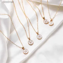 Other 26 Initials Charm Necklace for Women Men Versatile Letter Pendant Alloy Pendant Necklace Name Abbr Necklace Ladies Jewelry GiftL242313