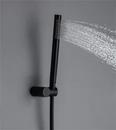 Bagnolux Copper Matter Black Round Handheld Shower Head PVC Slangkontakt Justerbar vägghållare Badrum Accessorries 2009253276049