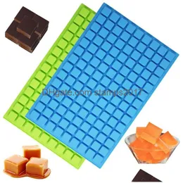 Stampi da forno 126 cavità Stampo quadrato Sile Mini caramelle Cioccolato Gummy Ice Cube Gelatina Tartufi Praline Ganache Mods Decorazione torta T Dhxlq