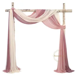 Curtains 6 Meters Wedding Arch Drape 29" Wide 6.5 Yards Chiffon Fabric Draping Curtain Drapery Ceremony Reception Swag