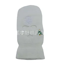 Capa de cabeça de malha, chapéu de três furos, máscara facial skimask, chapéu de malha para ciclismo frio e quente 681675