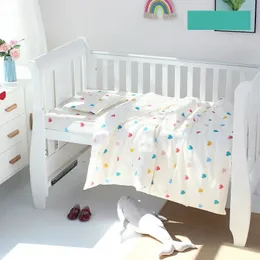 3 pçsset conjunto de cama do bebê da criança berço artigo com folha fronha colcha capa algodão macio infantil berço kit para o quarto 240307