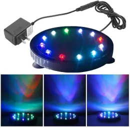 Lightings LED Aquarium Bubble Light Air Stone Submersible Fish Tank LED Air Bubbler Light Air Bubble Stone Lamp for Turtle Fish Tank Decor