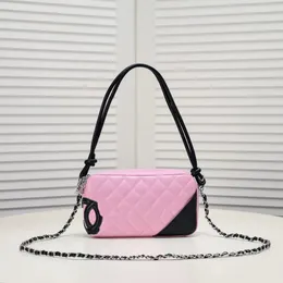 K a n g p e n g Bolsa de boliche Couro de vaca pequeno perfumado vento diamante Boston travesseiro portátil de um ombro diagonal cruz moda feminina bolsa