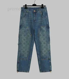 Jeans masculinos Designer High End Marca Designer Jeans Moda Tridimensional Impressão Design EUA Tamanho Azul Luxo Alta Qualidade Bonito Mens 9GAX