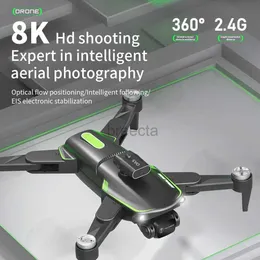 Drönare 8K Professional RC Drone 4K HD Dual Camera fyrsides hinder Undvikande fjärrkontroll Dron Folding Quadcopter Toy LDD240313