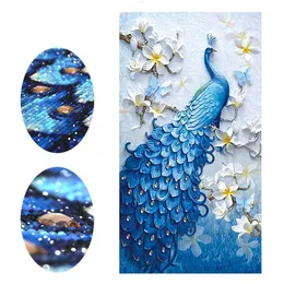 Specialformad diamantbroderi Animal Peacock Full Rhinestone 5D DIY Diamond Målning Cross Stitch Diamond Mosaic Decor306e