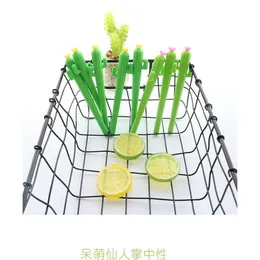 Ballpoint Pens Wholesale 1Pcs New Cute Creative Kawaii Cactus Gel Pen Succent Plants Stationery Kids Gift Sc Jlltud Drop Delivery Offi Otaqn