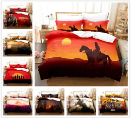 Red Dead Redemption theme 3D bedding sets skinfriendly polyester brushed fabric Duvet cover set for adults and children general q3292516