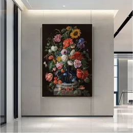 Modern Large Size Red Rose Poster Wall Art Canvas Painting Beautiful Flower Picture HD Printing For Living Room Bedroom Decor298P