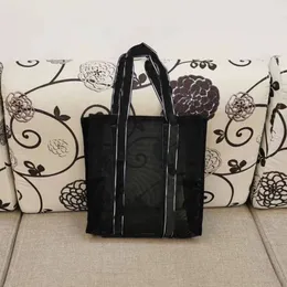 Fashion black storage bags mesh handbag shopping bag home storage items popular items exquisite gifts