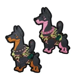 Pies 3D PVC Patches Wojskowe dekoracyjną łatkę walki k9 pies taktyczne psy gumowe odznaki do uprzęży plecak1837221