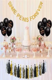 1set 10 PCS Gleiche Penis Für Immer Banner Papier Quasten Team Braut Ballon Hochzeit Dekor Braut Dusche Girlande Party hochzeit Decors1432425