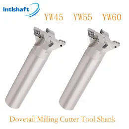 Frigör intlaxel YW45 YW55 YW60 Dovetail Milling Cutter Tool Shank T Grooving Straight Handle YW Degree Intern V Slot Endmill Holder