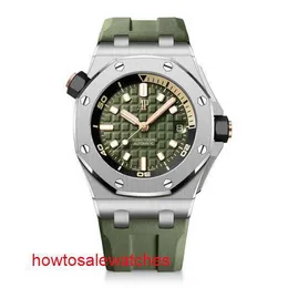 Lastest AP Leisure Wrist Watch Royal Oak Offshore Series New Mens Automatic Mechanical Wristwatch Green Plate 15720st.OO.A052CA.0 Green