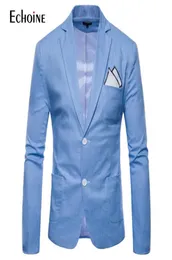 패션 면화 린넨 여름 남자 편안한 블레이저 남성 새로운 슬림 착용 재킷 슈트 블레이저 남자 품질 캐주얼 복장 플러스 크기 4xl 2011305539291