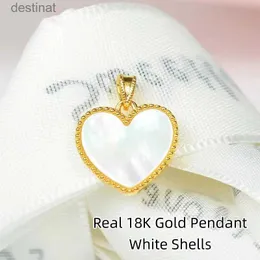 Pendant Necklaces MUZHI Real 18K Gold Heart Pendant Necklace Genuine AU750 Natural Red Agate Pendant Simple Fashion Fine Jewelry Gift for WomenL242313