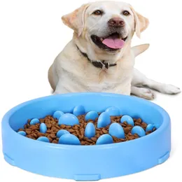 Alimentador lento para cães, tigela anti-engolir para animais de estimação, pratos de alimentação mais lentos, durável, prevenção de asfixia, design saudável, dog271l