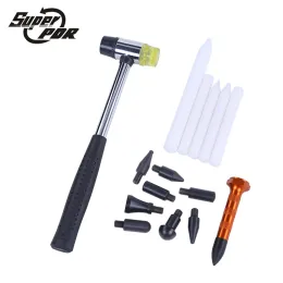 Ferramentas de remoção de amassados, martelo pdr, caneta para baixo e martelo de borracha, ferramentas para reparo de amassados sem pintura, kit de ferramentas manuais