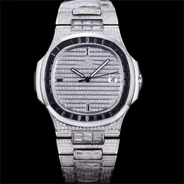 Babysbreath Big T-Square Diamond Watch Mens Watches 904l Steel Relojes 40mm 324 Automatisk mekanisk rörelse Motre Be Luxe Luxury Watch armbandsur