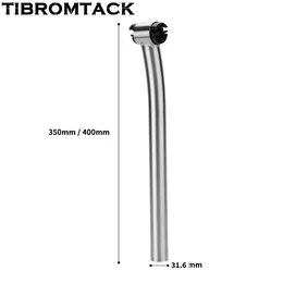 Selim de bicicleta de titânio 27.2/31.6mm adaptador de pólo de assento para bicicleta de estrada/bicicleta mtb 350mm peças leves de ti