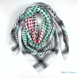 Bandanas Mens Shemagh Scarves Keffiyeh Square Scarf Geometric Jacquard Arab Headscarf Drop