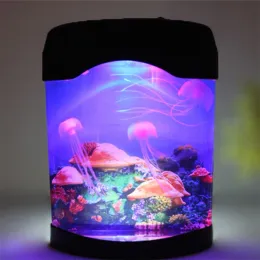 Decorations Led Jellyfish Lava Lamp Colorful Usb Rechargeable Night Light Room Decor Decoration Bedroom Toys For Children Personalized Gift