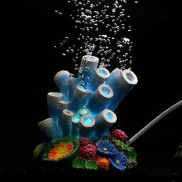 装飾樹脂水槽サンゴの装飾カラフルな水槽の装飾人工サンゴの空気泡石の造園装飾品