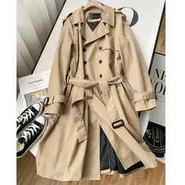 Khaki Classic Double Breadted Trench Fashion Casual Slim Fit Overcoat Male Man Man Jacket Jacket Windbreaker Mens Coat 240329