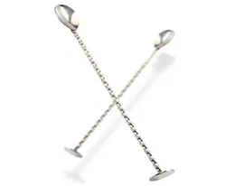 Stainless Steel Bartender Cocktail Drink Mixer Bar Puddler Long Ice Stirring Spoon Ladle Stirrer Margarita DIY Tool DH04557447865