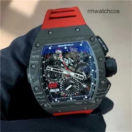 Richardmiler يشاهد تلقائيًا للرياضة المتعرجة ، Wristwatch الآلية التلقائية 50 427 مم أزياء الرجال مشاهدة RM1102 Black NTPT Glo W VGI1