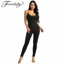 Bühnenkleidung Frauen Erwachsene Ballett Tanz Trikot Ärmellos Einfarbig Dehnbar Tank Unitard Bodysuit Overall Für Yoga Gymnastik Sport