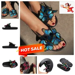 디자이너 샌들 슬리퍼 슬라이퍼 슬라이드 신발 신발 여성용 버클 클래식 남성 패션 메 em 샤 성게 샌들 크기 36-41 Gai Fashion Luxurys Floral Slipper Black Butterfly