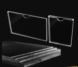 Moldura de acrílico de camada dupla, moldura de foto transparente, inserção de slot para cartão, caixa transparente, placa de plexiglass, presentes, novo, a4