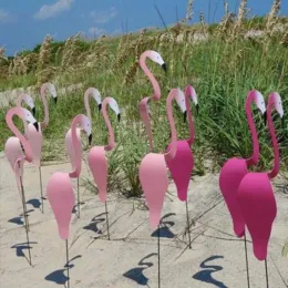 Rzeźby ZK30 Kaprytny ptak Pink Flamingo Domowe dekoracja ogrodowa Swirl Absolutnie wspaniały, unikalne dynamiczne obrotowe wirujące ptaki rekwizyty ptaków